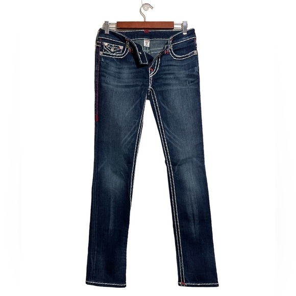 Sz. 28 sz. 6 True Religion Slim Straight Flap Super T Jeans - Picture 10 of 16
